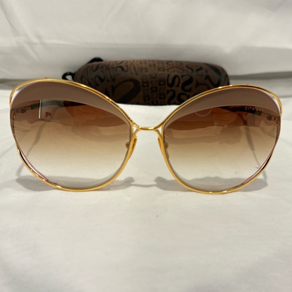 NEW! DITA SASU DTS516-03-GLD; GOLD WITH PINK AMBER GRADIENT LENS; 100% AUTHENTIC - Picture 1 of 7